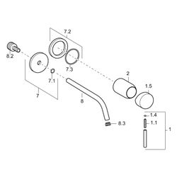Hansa Public Einhebelmischer Fertigmontageset für Waschtischbatterie 5793 Rosette rund ... HANSA-57932171 4015474178953 (Abb. 1)