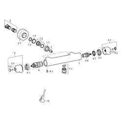 Hansa Medipro Brausebatterie, DN 15, Chrom, 58080201... HANSA-58080201 4015474267459 (Abb. 1)
