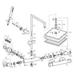 Hansa Prisma Regenbrause-Duscharmatur 5809 1-strahlig DN15 Chrom... HANSA-58099113 4015474261402 (Abb. 1)