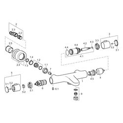 Hansa Prisma Wannenfüll- und Brausebatterie 5810 Ausladung 182mm DN15 Chrom... HANSA-58102101 4015474259294 (Abb. 1)