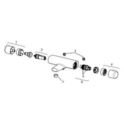 Hansa Micra Wannenfüll- und Brausebatterie, Ausladung 159mm, DN 15, Chrom, 58162171... HANSA-58162171 4057304003486 (Abb. 1)