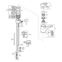 Hansa Mix Küchenarmatur mit Spülmaschinenventil, Kupferrohr, Ausladung 203mm, DN 15, Ch... HANSA-01211183 4015474276611 (Abb. 1)