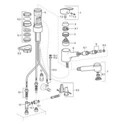 Hansa Mix Einhebel-Küchenarmatur, Niederdruck, Kupferrohr, 2-strahlig, Ausladung 235mm,... HANSA-01361183 4015474276673 (Abb. 1)