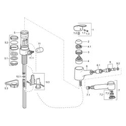 Hansa Mix Einhebel-Küchenarmatur mit Spülmaschinenventil, Kupferrohr 2-strahlig, Chrom,... HANSA-01392183 4015474276666 (Abb. 1)