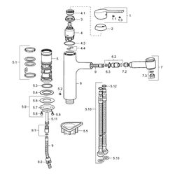 Hansa Ronda Einhebel-Küchenarmatur, 2-strahlig, Ausladung 200mm, DN 15, Chrom, 03382273... HANSA-03382273 4015474263192 (Abb. 1)