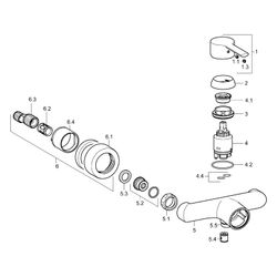 Hansa Ronda Einhebel-Brausebatterie, DN 15, Chrom, 03670173... HANSA-03670173 4015474212770 (Abb. 1)
