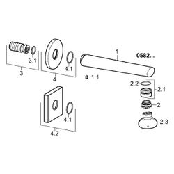 Hansa Ronda Auslauf, Rosette eckig/rund, Länge 180mm, Ausladung 180mm, DN 15, Chrom, 05... HANSA-05822172 4015474252448 (Abb. 1)