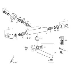 Hansa Medipro Waschtischbatterie, Ausladung 259mm, DN 15, Chrom, 08302201... HANSA-08302201 4015474267404 (Abb. 1)