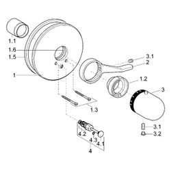 Hansa Fertigmontageset für Wanne/Brause, Rosette rund, Chrom, 08629175... HANSA-08629175 4015474078161 (Abb. 1)