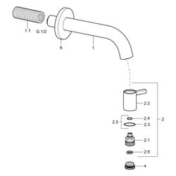 Hansa Nova Style Einhebel-Waschtischbatterie, Ausladung 107mm, DN 15, Chrom, 50868101... HANSA-50868101 4015474171640 (Abb. 1)