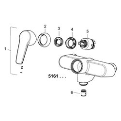 Hansa Polo Einhebel-Waschtisch- und Küchenarmatur, Ausladung 200mm, DN 15, Chrom, 51622... HANSA-51622193 4057304004964 (Abb. 1)