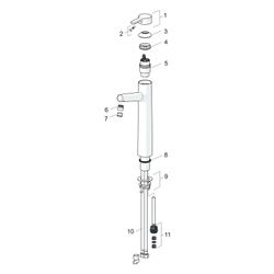 Hansa Designo Einhebelmischer Waschtischbatterie Style 5169 Ausladung 150mm DN15 Chrom... HANSA-51692283 4057304006371 (Abb. 1)