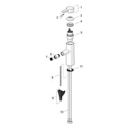 Hansa Designo Style Einhebel-Bidetbatterie, Ausladung 117mm, DN 15, Zugstangen-Ablaufga... HANSA-51733283 4057304006715 (Abb. 1)