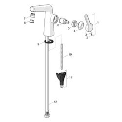 Hansa Designo Style Einhebel-Waschtischbatterie, Ausladung 130mm, DN 15, Chrom... HANSA-51922283 4057304006500 (Abb. 1)