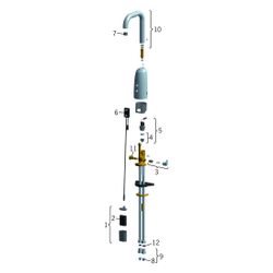 Hansa Electra Waschtischbatterie, 6V Bluetooth, Ausladung 120mm, DN 15, Chrom, 64442229... HANSA-64442229 4057304015052 (Abb. 1)
