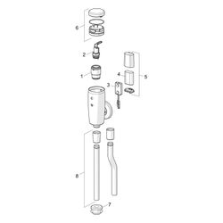 Hansa Electra Urinalsteuerung, 6V, Bluetooth, Ausladung 81mm, gebogen, DN 15, Chrom, 09... HANSA-09440189 4057304014024 (Abb. 1)