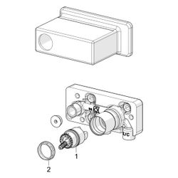 Hansa Vario Unterputz-Rohbauset Wandarmaturen 5786 DN15 4.0 Steuerpatrone... HANSA-57860200 4057304006678 (Abb. 1)