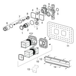 Hansa Matrix Unterputz-Rohbauset Bade- und Brausearmatur 4.0, Kartusche, DN 15, 4401010... HANSA-44010100 4057304006937 (Abb. 1)