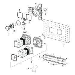 Hansa Matrix Unterputz-Rohbauset Brausearmatur, DN 15, 44000100... HANSA-44000100 4057304006661 (Abb. 1)