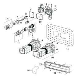 Hansa Matrix Unterputz-Rohbauset Brausearmatur 4402 DN15... HANSA-44020100 4057304007255 (Abb. 1)