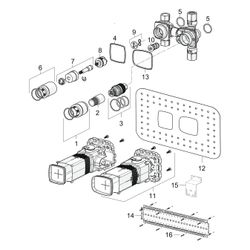 Hansa Matrix Unterputz-Rohbauset Bade- und Brausearmatur, DN 15, 44030100... HANSA-44030100 4057304007286 (Abb. 1)