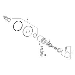Hansa Wandanschlussbogen 5157 Rosette rund G1/2 DN15 Chrom... HANSA-51570173 4015474250321 (Abb. 1)