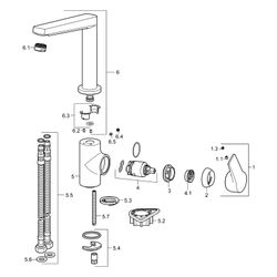 Hansa Twist Einhebelmischer Küchenarmatur 0920 Bügelhebel Ausladung 193mm DN15 Chrom... HANSA-09202205 4015474274839 (Abb. 1)