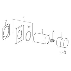 Hansa Deckelteil für Umsteller, Rosette eckig/rund, Chrom, 02879172... HANSA-02879172 4015474187269 (Abb. 1)
