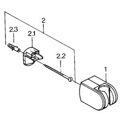Hansa Wandhalter für Handbrause, Wandmontage, Chrom, 04430100... HANSA-04430100 4015474672239 (Abb. 1)