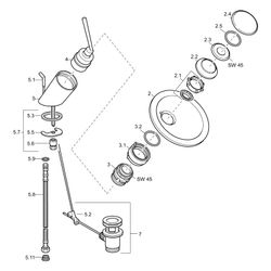 Hansa Murano Einhebelmischer Waschtischbatterie 5609 Zugstangenablaufgarnitur Ausladu... HANSA-5609210178 4015474064973 (Abb. 1)