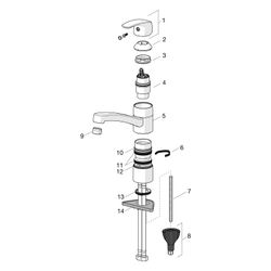 Hansa Pinto Einhebel-Küchenarmatur, Niederdruck, Ausladung 213mm, DN 15, Chrom, 4538119... HANSA-45381193 4057304014734 (Abb. 1)