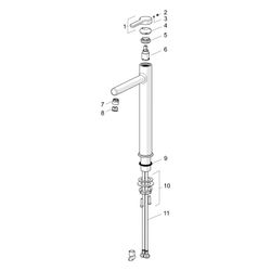 Hansa Designo Style Einhebel-Waschtischbatterie, Ausladung 171mm, DN 15, Chrom... HANSA-51692293 4057304015120 (Abb. 1)