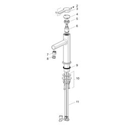 Hansa Designo Style Einhebel-Waschtischbatterie, Ausladung 125mm, DN 15, Chrom... HANSA-51882293 4057304015113 (Abb. 1)