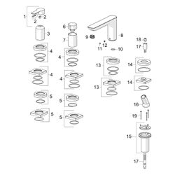 Hansa Ligna Einhebelmischer Fertigmontageset für Wanne/Brause, 1-strahlig, 72mm Ausladu... HANSA-06442473 4057304014529 (Abb. 1)