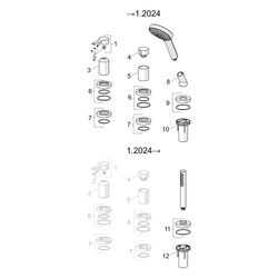 Hansa Ronda Einhebel-Fertigmontageset für Wanne/Brause, Rosette rund, 3-strahlig, 72mm,... HANSA-03419473 4057304014642 (Abb. 1)