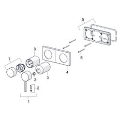 Hansa Loft Einhebelmischer Fertigmontageset für Wanne/Brause 5764 Rosette eckig 4.0 Pla... HANSA-57649583 4057304014802 (Abb. 1)