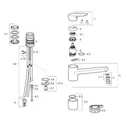 Hansa Twist Einhebel-Küchenarmatur, Niederdruck, Kupferrohr Ausladung 199mm, DN 15, Chr... HANSA-09121183 4015474261143 (Abb. 1)