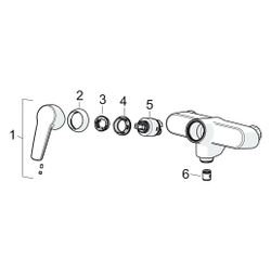 Hansa Polo Einhebel-Brausebatterie, Ausladung 83mm, DN 15, Chrom, 51450193... HANSA-51450193 4057304002915 (Abb. 1)