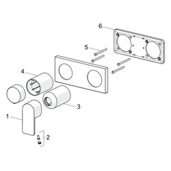 Hansa Stela Einhebel-Fertigmontageset für Wanne/Brause, Rosette eckig, Chrom, 44579573... HANSA-44579573 4057304015298 (Abb. 1)