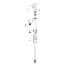 Hansa Stela Einhebel-Waschtischbatterie, Ausladung 241mm, Chrom, 57102273... HANSA-57102273 4057304015205 (Abb. 1)