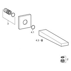 Hansa Loft Auslauf, Rosette eckig/rund, Länge 197mm, Ausladung 197mm, DN 15, Matt-Sch... HANSA-5765210033 4057304015717 (Abb. 1)