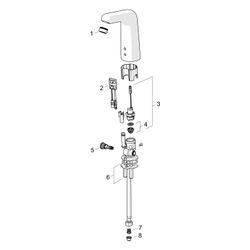 Hansa Medipro Waschtischbatterie XL, 230/9V, Kaltwasser, Bluetooth, Ausladung 136mm, DN... HANSA-05682029 4057304005008 (Abb. 1)