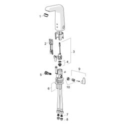 Hansa Medipro Waschtischbatterie XL, 230/9V, Bluetooth, Ausladung 136mm, DN 15, Chrom, ... HANSA-05682129 4057304005015 (Abb. 1)