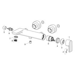 Hansa Stela Einhebel-Wannenfüll- und Brausebatterie, Chrom, 57742173... HANSA-57742173 4057304015373 (Abb. 1)