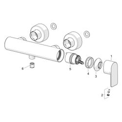 Hansa Stela Einhebel-Brausebatterie, Chrom, 57670173... HANSA-57670173 4057304015366 (Abb. 1)