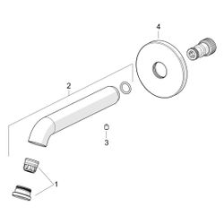 Hansa Vantis Style Auslauf, Länge 170mm, Ausladung 175mm, Chrom, 54502100... HANSA-54502100 4057304017568 (Abb. 1)