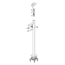 Hansa Vantis Style Einhebel-Badebatterie mit Standrohr, Ausladung 209mm, Chrom, 5483200... HANSA-54832007 4057304017599 (Abb. 1)