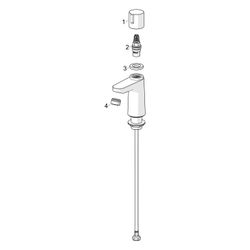 Hansa Nova Einhebel-Kaltwasserarmatur, Ausladung 84mm, DN 15, Chrom, 00902201... HANSA-00902201 4057304019807 (Abb. 1)