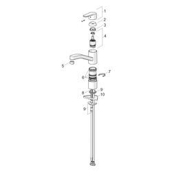 Hansa Polo Eco Einhebel-Küchenarmatur, Ausladung 215mm, DN 15, 6l/min, Chrom, 51482... HANSA-514822930006 4057304018459 (Abb. 1)