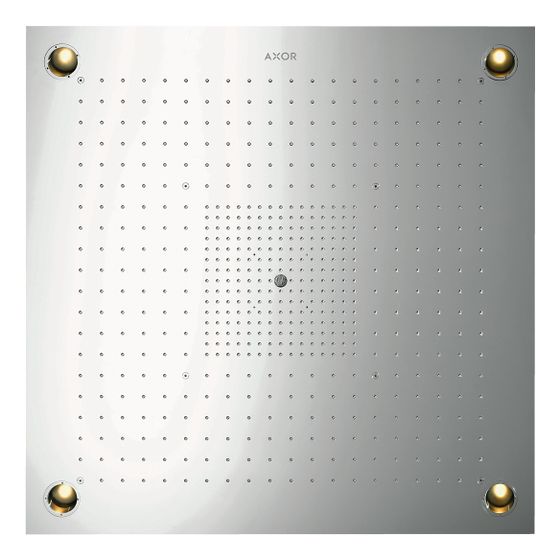 Hansgrohe AXOR ShowerSolutions ShowerHeaven, 33,3l/min, 970x970mm, 3jet, Beleuchtung, Edelstahl Optic